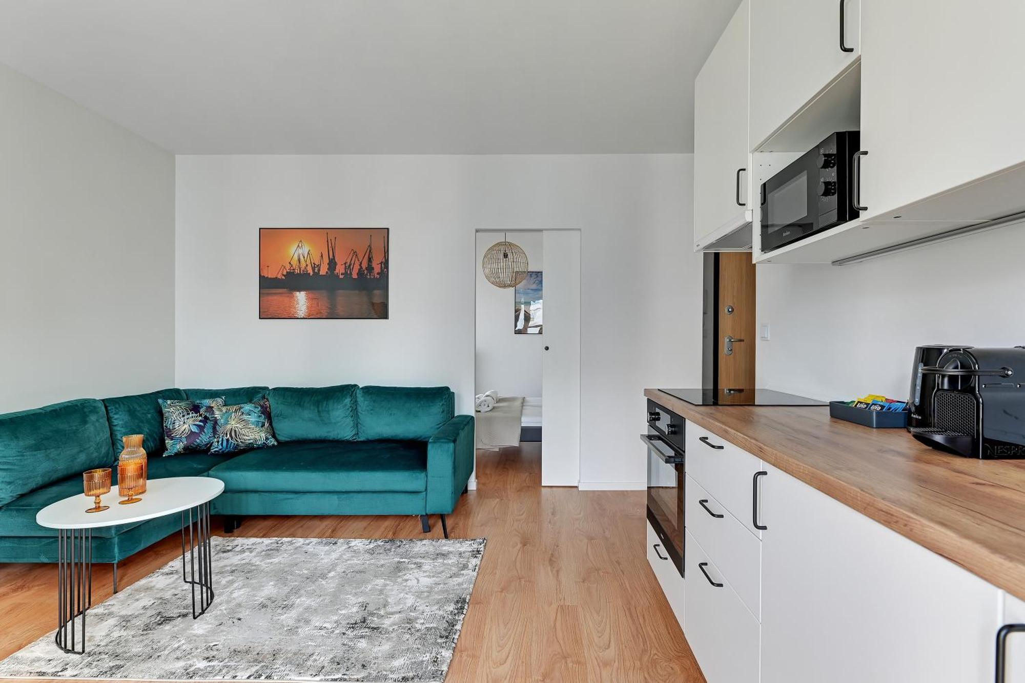 Aura 40 City Center By Downtown Apartments 그단스크 객실 사진