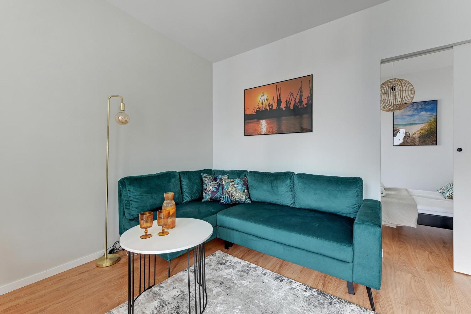 Aura 40 City Center By Downtown Apartments 그단스크 객실 사진